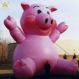 Encantadora cerdo inflable Rosa piggy desfile de Carnaval - Product Image 4