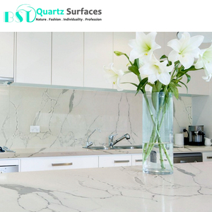 Tấm cho bàn làm bằng đá thạch anh calacatta người đàn ông hiện đại gạch cho biệt thự bên ngoài bức tường nội thất trang trí 7 Mohs BST <0.1mm - Product Image 3