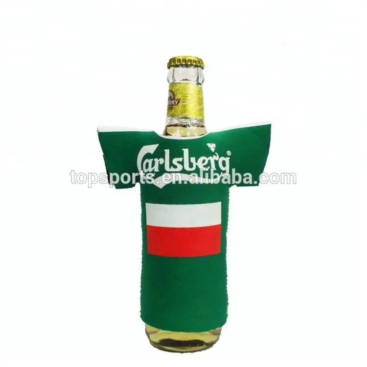 Pemegang botol bir berbentuk kaus pendingin kaleng Neoprene Logo kustom