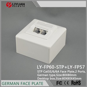 Estándar rj45 Keystone Jack alemán placa STP placa de pared - Product Image 3