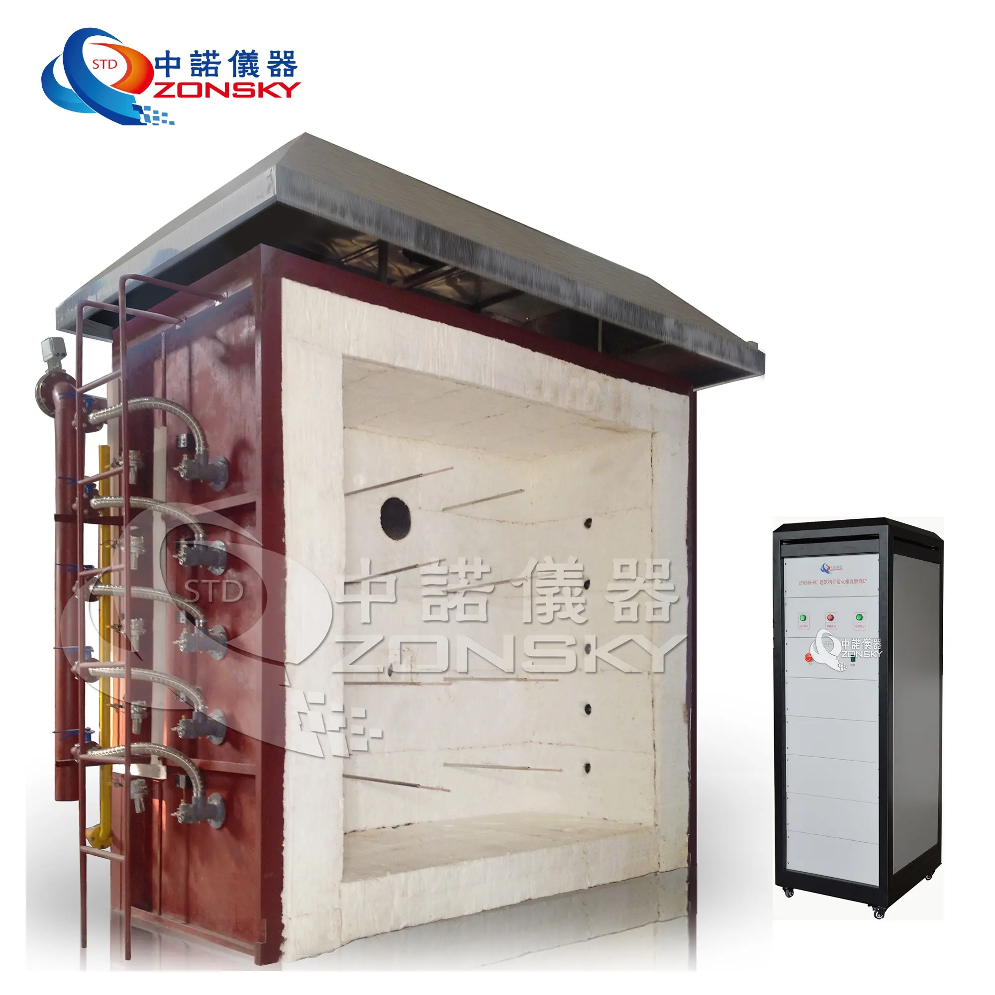 BS 476 Building Construction and Materials Vertical Fire Resistance Test Furnace