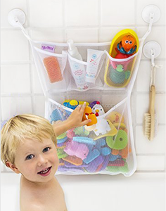 Organisateur de jouets de bain en maille Offre Spéciale <span class=keywords><strong>filet</strong></span> parfait <span class=keywords><strong>pour</strong></span> <span class=keywords><strong>baignoire</strong></span> jouets stockage de salle de bain - Product Image 2