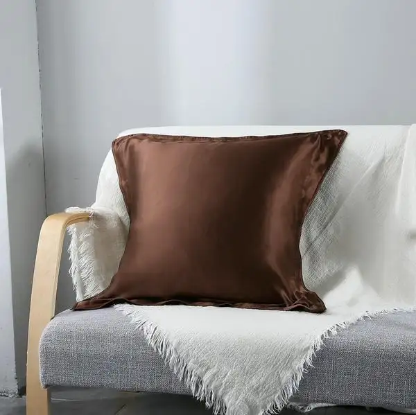 New luxury 100% silk 3CM Edge Envelope Style Double Face Silk Cushion Cover