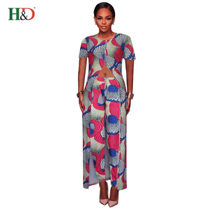 H & D colores del pantalón abrigos señoras de encargo vestidos de moda cera Real Africana Sanhe calidad cera tela con imágenes - Product Image 4