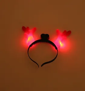 Glow In the Dark Zubehör LED Glow Rentier Stirnband für Weihnachts schmuck Hirschgeweih Stirnband für Kinder