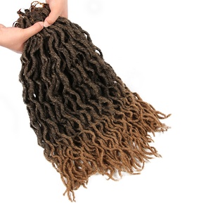AliLeader Faux Locs Xoăn Crochet Bện 18Inch Mềm Tự Nhiên Màu Đen 99J Tổng Hợp Tóc Nối 20 Stands/Gói Faux Khóa Tóc - Product Image 3