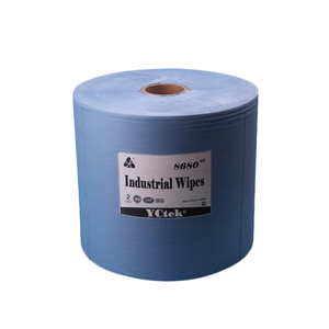 Spunlace blanco pasta de madera tela PP no tejido limpiador <span class=keywords><strong>industrial</strong></span> - Product Image 1