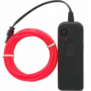 Venta al por mayor luz intermitente 2,3 MM 3m EL cable con paquete de batería (10 colores para seleccionar) - Product Image 5