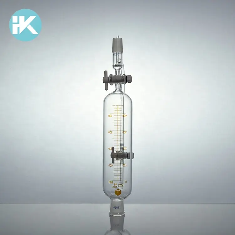 Huke customized Graduated dropping funnel with double PTFE stopcock pressure equalizing