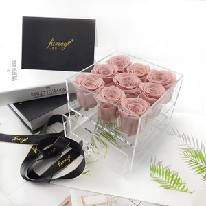 Wholesaler Eternal <strong>Rose</strong> Valentines Gifts Forever <strong>Rose</strong> Preserved Flower Acrylic <strong>Infinity</strong> <strong>Rose</strong> Box - Product Image 4