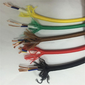 VDE 3 코어 가닥 구리 <span class=keywords><strong>0.75mm</strong></span> 원형 꼰 PVC 절연 빈티지 램프 코드 패브릭 커버 전선 케이블 - Product Image 4