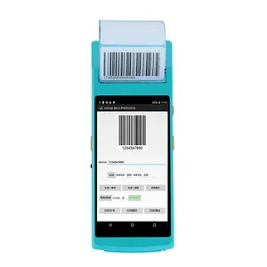 NFC/ RFID Terminal kode QR genggam Android, Terminal kode QR semua dalam satu dengan Printer termal 58mm POS PDA