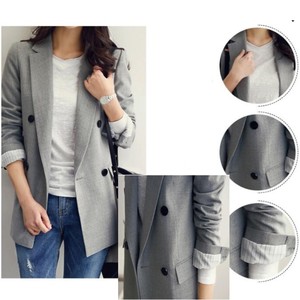 YSMARKET Elegante Delle Signore Giacca Sportiva Giacche Primavera Autunno OL Casual <span class=keywords><strong>Ufficio</strong></span> Abbigliamento Da Lavoro Intaglio Manica Lunga Top Slim Fit Vestiti Delle Donne - Product Image 6