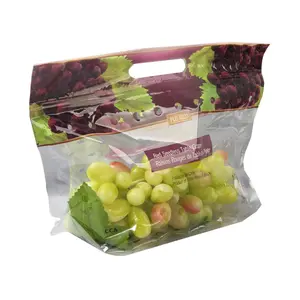 Top quality perforated plastic ziplock bags for grapes