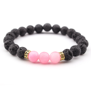 7 Chakras Volcan Bracelet Bracelet Pierres Naturelles <span class=keywords><strong>De</strong></span> Yoga Reiki Prière Pierre Perle Atterrissage Bracelet - Product Image 2