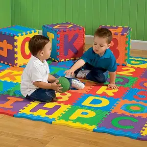 36 CÁI Mềm EVA Foam Bé Kids Bảng Chữ Cái Chữ Số Chơi Mats Câu Đố Jigsaw Đồ Chơi