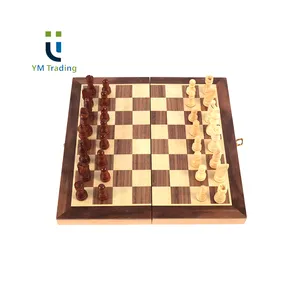 Деревянные магнитные шахматные игры, деревянные шахматы, набор шахматных коробок для детей