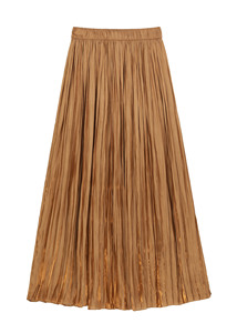 Women's Comfortable and Convenient Acrylic Natural Breathable Knee-Length <strong>Khaki</strong> <strong>Skirt</strong> High Quality - Product Image 4
