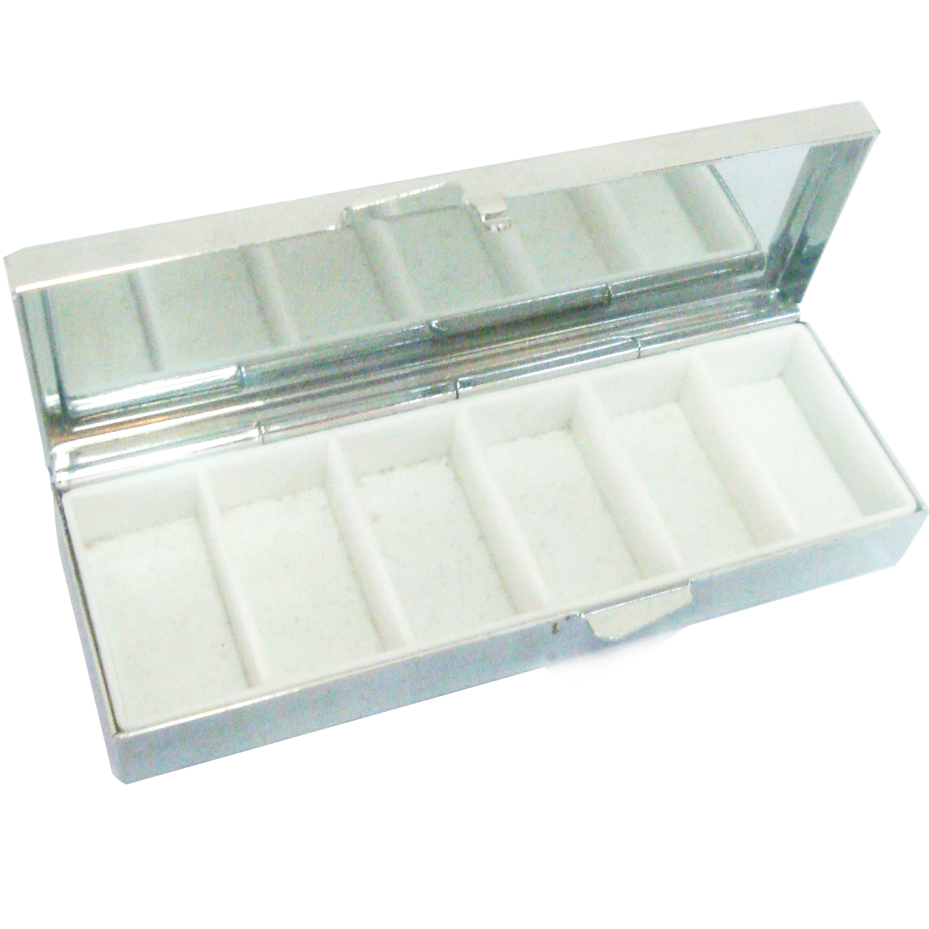 Пустой металлический небольшой чехол для iPhone X/iphone дот с компактное зеркало 6 делитель CD-YHD006