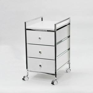 Metal Handle 2 Tier MDF Wood DIY Trolley Cart - Product Image 3