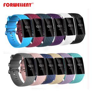 Forwelleny Smartwatch Phụ Kiện Mềm Silicone Ban Nhạc Cổ Tay Dây Đeo Vòng Đeo Tay Cao Su Cho <span class=keywords><strong>Fitbit</strong></span> Phí 3 SE - Product Image 2