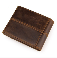 Dompet Pria Kulit Sapi Asli, Mode Splice Dompet Harga Dolar, Carteira Masculina