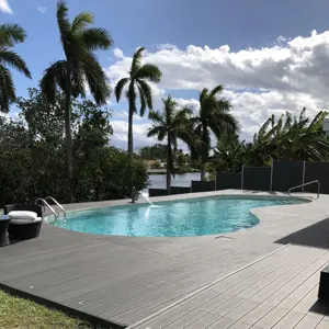 Piscina ao ar livre composto plástico de madeira decking