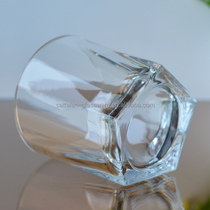 Pentágono transparente/Vaso 5 ángulos de vidrio de vasos de vidrio para beber de whisky para colorear/imprimir disponibles - Product Image 2