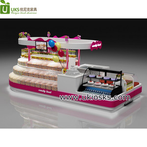 Kẹo thuyền <span class=keywords><strong>Mall</strong></span> <span class=keywords><strong>kiosk</strong></span> với tùy chỉnh Acrylic Hộp Thiết kế LED chiếu sáng hiện đại màu trắng tăng màu không thấm nước cho bán lẻ hiển thị - Product Image 4