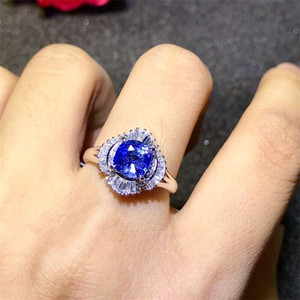 सगरत जेमस्टोन शादी की अंगूठी 1.8ct sri Lanka कॉर्नफ्लावर नीला अगर्म प्राकृतिक सैफायर रिंग 18k 10k 24k <span class=keywords><strong>22k</strong></span> 14k सोने के गहने - Product Image 6