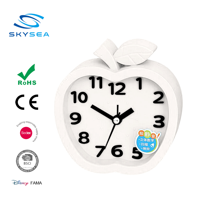 Wholesale Plastic Digital Blue Apple Funny Alarm Clock