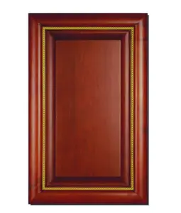 18mm fancy mdf board vinyl wrapped kitchen cabinet doors