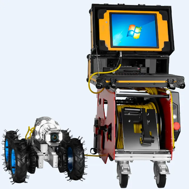 S200 robô crawler, câmera de autonivelamento/câmera robótica de inspeção de tubulação feita na china