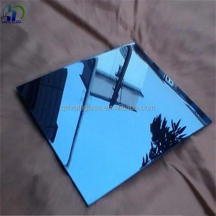 Film de miroir décoratif, 1 pièce, verre de couleur bleue, miroir mural