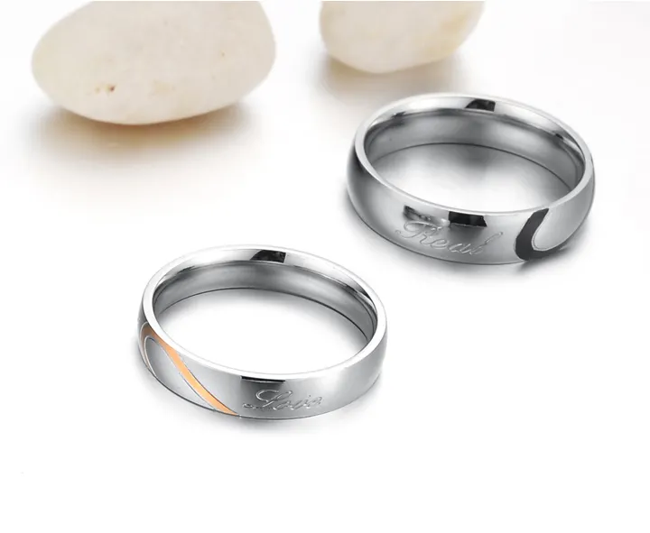 Hot Sales Valentine's Day Gift Couples Infinity Love Puzzle Stainless Steel Ring For Couple Girl Friend