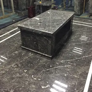 Prix de gros naturel Chinois argent gris table en marbre et de granit