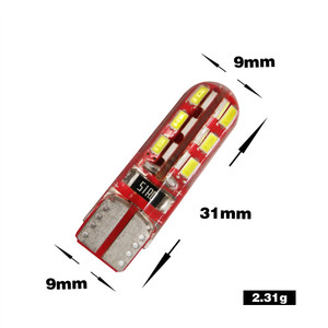 F2world LED không thấm nước IP65 12V 24V Silicone T10 3014 42smd T10 LED 194 168 W5W T10 LED Side tấm giấy phép ánh sáng bóng đèn - Product Image 3