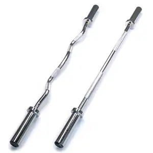 High Intensity Hard Chrome Weightlifting rotating fitness Barbell Bars