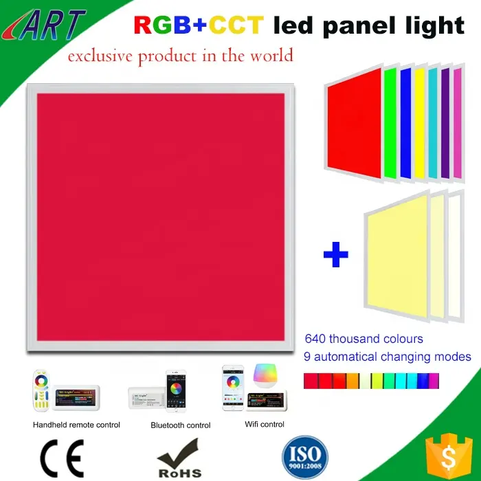 Etl Approved 40W 1X4 2X2 2X4 RGB RGBW RGB+CCT Led Panel Ceiling Light