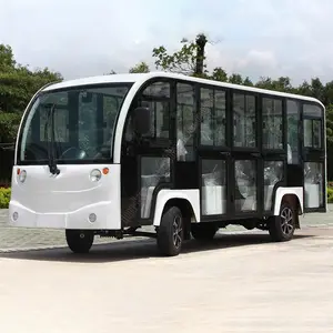 Ce认证 4 轮电池供电全封闭顶级电动观光巴士