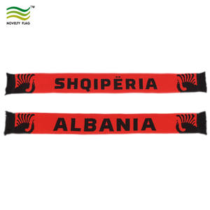 サッカースポーツファンニットアクリルスカーフアルバニアスカーフ - Product Image 4