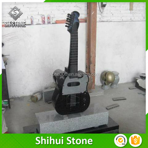 Porcellana di buona prezzo pure black granite chitarra headstones per grave