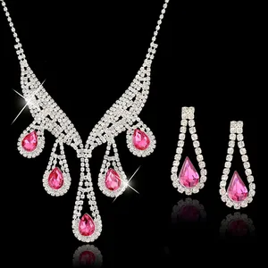 Bộ Trang Sức Loại Trang Sức Và Zircon Tinh Xảo Với Bộ Trang Sức Ruby Ma-rốc Dành Cho Nữ