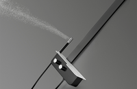 Panneaux muraux de douche de douche design colonne 5052 en alliage d'aluminium noir couleur panneau de douche salle de bains S300-7
