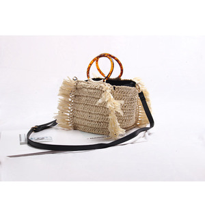 Bolso de Mano de <span class=keywords><strong>Rafia</strong></span> Estilo Verano 2019, Bolso de Hombro - Product Image 4