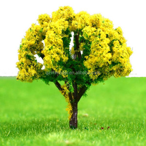 Mô hình thu nhỏ cây vàng đậm/mô hình kiến trúc cây nhựa nhỏ 4.5cm - Product Image 3