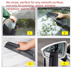 Raclette polyvalente à 2 voies sans bruit, <span class=keywords><strong>pour</strong></span> la douche, fenêtre de voiture, en Silicone souple, outils de nettoyage de lame de porte, mur de carrelage, 1 pièce - Product Image 5