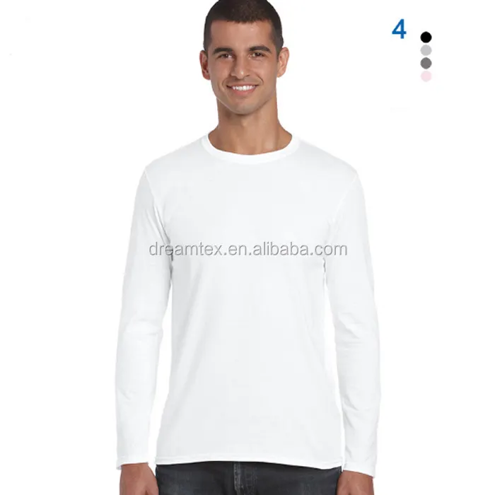 Plain Tshirt Wholesale Blank Long Sleeve T Shirt Solid Plain Custom Logo Sweatshirt Long Sleeve T-shirt