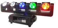 Projecteur de lumière à tête mobile, éclairage araignée led 4 en 1, contrôle des pixels avec rotation libre pour les éclairage de scène des boîtes de nuit, lumière de mariage DJ mobile 5x10 w