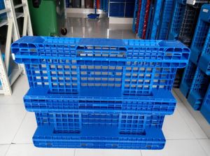 Nhà sản xuất pallet nhựa chịu lực cao, lướ<span class=keywords><strong>i</strong></span> ba thanh, thông gió, chất liệu polyethylene HDPE, bán buôn. - Product Image 2